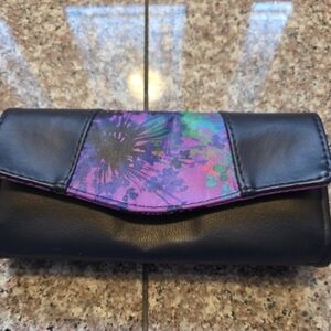 Black and Purple Women's Clutch